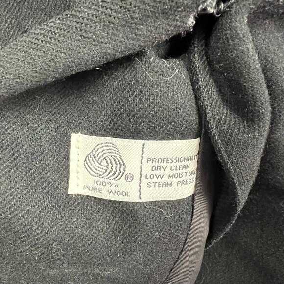 Vintage Petite By Fundamental Things Womens Size Small Petite Black Wool Blazer - Picture 6 of 7